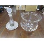 Shuggy bar punch bowl by Dartington and Sherry ships decanter with label tag