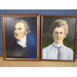Anthony Dalton (b. 1929)- framed oil on board of Edith Cavell 20x15" signed, inscribed and dated