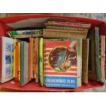 A box of vintage books