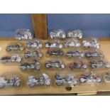 Motorbike models and a Tonka truck, approx 23 various models, boxed