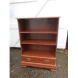Bookcase with 2 shelves and drawer H106cm W76cm D36cm approx
