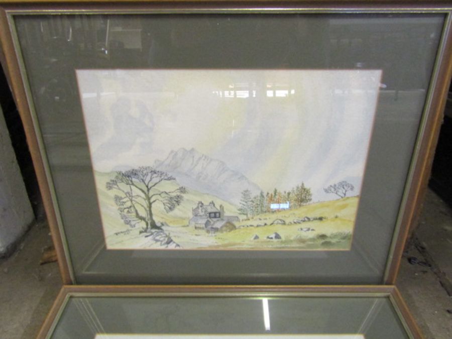 3 framed original watercolours all signed F.A. Fountain - Image 4 of 5