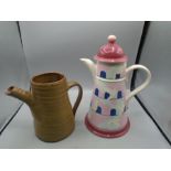 Carlton ware coffee pot and studio pottery pot/jug