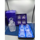 Edinburgh Crystal decanter and 4 Edinburgh crystal tumblers plus 4 Edinburgh hand cut tumblers (