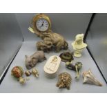 Animal figurines to include Tuskers, Leonardo, Willow tree, Wade etc