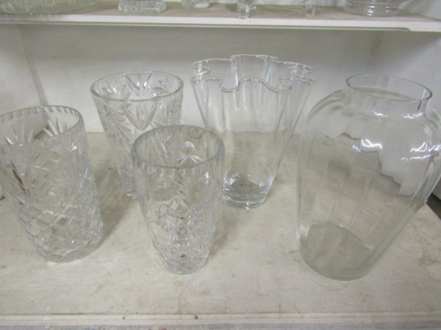 Handkerchief vase, cut glass vases