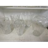 Handkerchief vase, cut glass vases