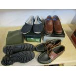 Men's shoes- 2 pairs of deck shoes, one pair by Chatham-size 10 (in box) and a pair of M&S- size 10,