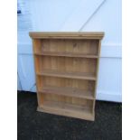 Pine bookcase H108cm W82cm D23cm approx