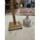 Arts and Crafts style floor lamp and pebble lamp