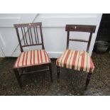 2 hardwood chairs for re-upholstery