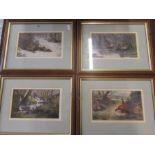 After A. Thorburn 4 game bird prints, framed and glazed