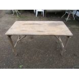 Vintage Pine fold out table with wood worm A/F