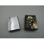 Lighter and matchbox holder