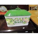 Hand painted ceramic bread bin