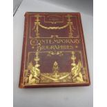 Contemporary Biographies Notts & Derby large red leather bound table book