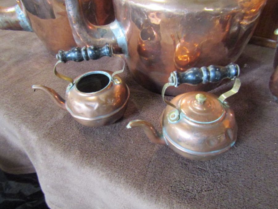 6 Copper kettles - Image 5 of 6