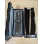 Gold 12k Parker ballpoint pen and Papermate gold plated ballpoint pen