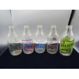 5 retro milk bottles