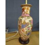 An oriental ceramic lamp