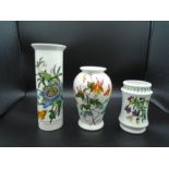 3 Portmeirion Botanic Garden vases, tallest 23cm