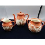 Japanese teapot, jug and bowl (no lid)