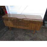 Retro sideboard with 2 drawers, 2 doors and drop down drinks cabinet H81cm W160cm D47cm approx