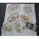 Portmeirion Botanic Garden tableware to incl 2 large bowls - African Daisy pattern approx 26.5cm