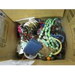 A box of costume jewellery