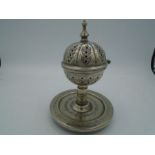 Possible Continental white metal incense burner 356g