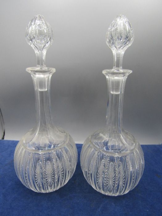 a pair of decanters