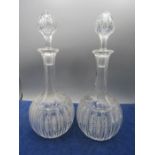 a pair of decanters