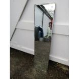Retro wall mirror 30cm x 122cm approx