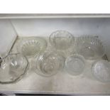 A collection of quality glass bowls and fruit set