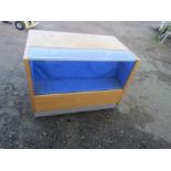 Small retro ply shop display counter with 6 drawers H76cm W100cm D60cm approx