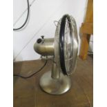Brushed steel retro style table fan from house clearance