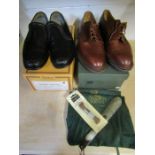 Barker 'Hadley' loafers in good used condition in black, with box- retail at £125 and a pair of