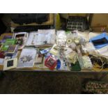 Haberdashery- a large lot of haberdashery-sewing- items to include ribbons, trims, materials, pin