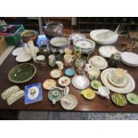 A collection of various china