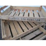 4 Peacock South Runcton wooden fruit crates