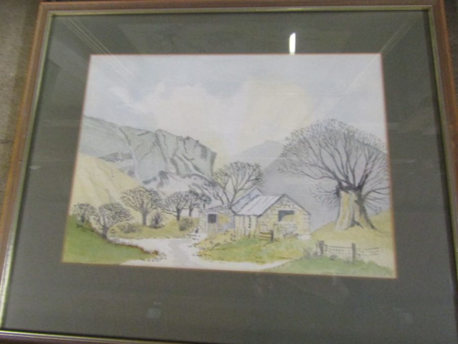 3 framed original watercolours all signed F.A. Fountain - Image 3 of 5