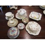 Part tea sets, cabinet cup and saucers, Japanese pot etc