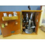 C. Baker of high Holborn London vintage microscope in box with accessories
