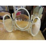 Mid century 3 way dressing table mirror H54cm approx