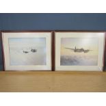 Coulsen Mosquito and 'In the sunlit slence' Hurricane trio framed prints