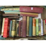 A box of vintage books