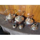 6 Copper kettles