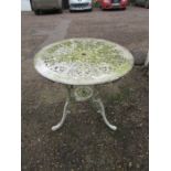 Alloy garden table D68cm approx