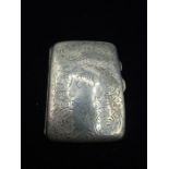 A silver cigarette case a/f 45gms