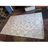 Cream floral rug 170cm x 265cm approx